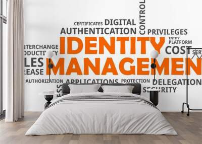 word cloud - identity management Wall mural