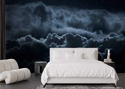 above the clouds at night Wall mural