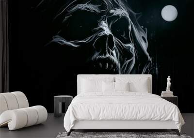 Creepy ghost face Wall mural