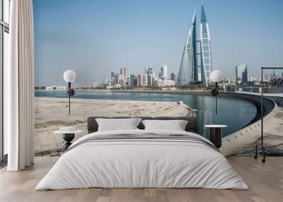 modern skyline of manama bahrain Wall mural