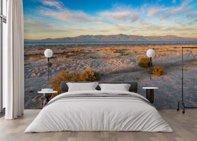 Salton Sea in Southern California at Sunset, USA Wall mural