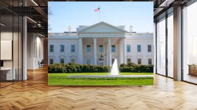 The White House, Official Residence and Workplace of the President of the United States, Located at 1600 Pennsylvania Avenue NW in Washington, D.C. Wall mural