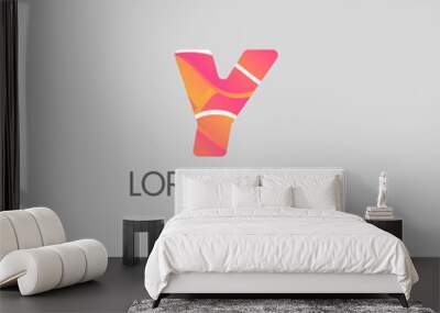 Initial Y letter abstract gradient logo. Premium business logotype. Graphic alphabet symbol for corporate business identity. Wall mural