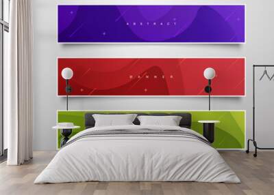 Set of Abstract banner design. Trendy Futuristic design posters. Empty background for your banner. Wall mural