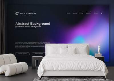 Trendy abstract liquid background for your landing page design. Minimal background for for website designs. Wall mural