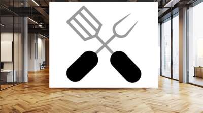 BBQ Fork icon Wall mural