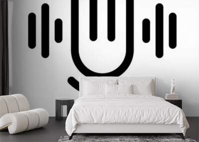 Microphone icon template Wall mural