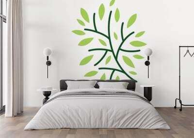 Green and nature logo Wall mural