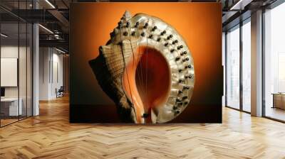 Seashell shaped musical instrument Wall mural