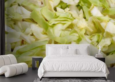 Chopped green cabbage macro Wall mural