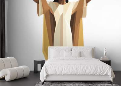 African jesus statue vector isolated Wall mural