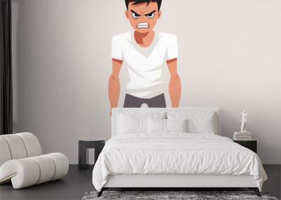 angry teen vector flat minimalistic isolated illustration Wall mural