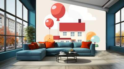 Mortgage vector flat minimalistic isolated illustration Wall mural