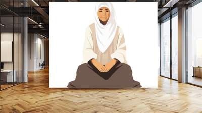 Muslim old woman vector flat minimalistic isolated illustration Wall mural