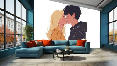 romantic couple stock image isolated vector style Wall mural