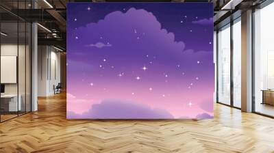 Starry Sky with Milky Way vector simple 3d smooth isolated illustration Wall mural