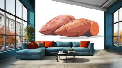 sweet potato isolated vector style Wall mural