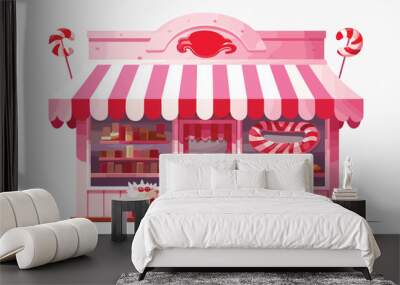 sweet shop awning vector flat minimalistic isolated illustration Wall mural