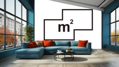 Square Meter icon vector illustration symbol Wall mural