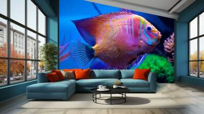 A colourful fish in aquarium Wall mural