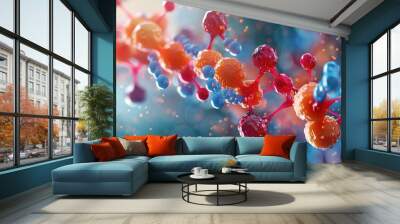 Advances in antiviral drug development molecular models and lab research Wall mural