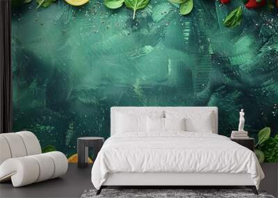 Healthy food background  Wall mural