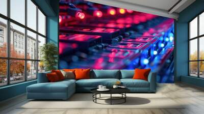 Quality standard control. technology, internet and networks Wall mural