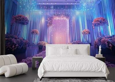 Technology theme wedding backdrop, beautiful background for weeding Wall mural