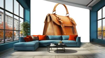 Hand bag isolated on transparent background Wall mural