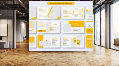 	
Creative business PowerPoint presentation slides template design. Use for modern keynote presentation background, brochure design, website slider, landing page, annual report, company profile Wall mural