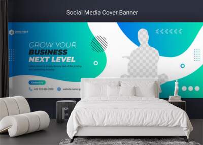 Creative corporate business marketing social media Facebook cover banner post template	 Wall mural