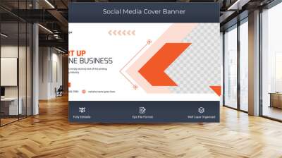 Creative corporate business marketing social media Facebook cover banner post template	
 Wall mural