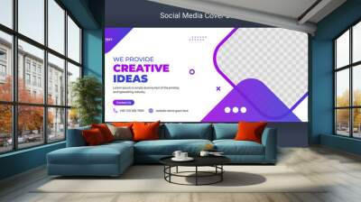 Creative corporate business marketing social media Facebook cover banner post template	 Wall mural