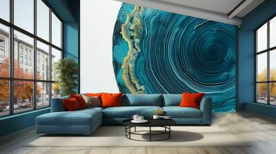 It is a transparent painting of strokes, organic forms, clear lines, extreme close-up, X-ray, tree rings, artistic, resembling a high-altitude aerial view of the Pacific islands. Wall mural