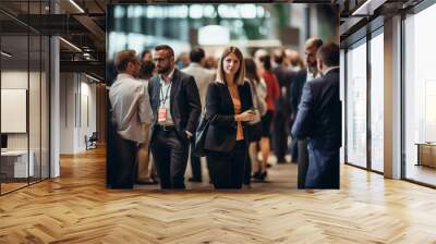 People are in the audience at the conference hall at a business event. Wall mural