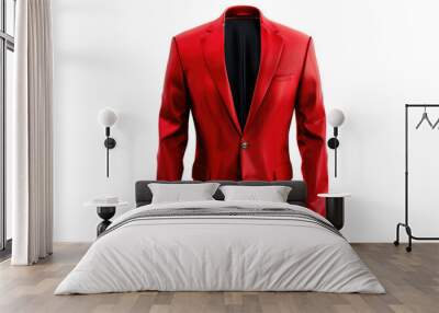 Red business blazer isolated on transparent background Wall mural