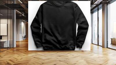  Blank black crew neck sweatshirt long sleeve mockup Wall mural