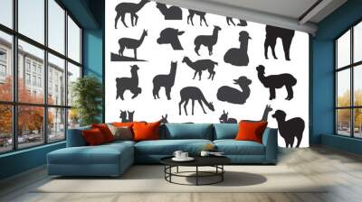 Alpaca Silhouette Alpaca EPS, , Alpaca Silhouette, Alpaca , Alpaca Shape Wall mural