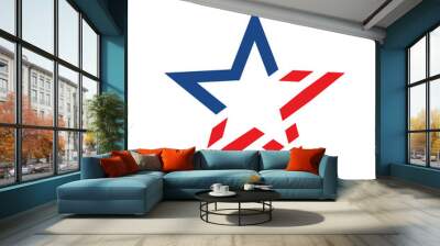 American star like USA flag Wall mural