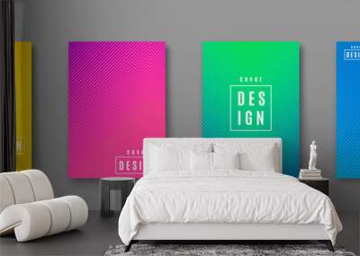 vector illustration of bright color abstract pattern with line gradient texture Wall mural