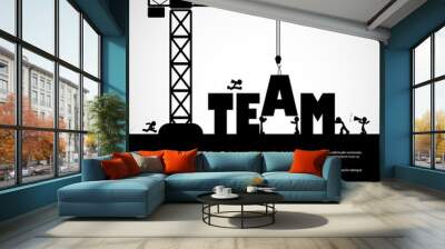 Design teamwork building concept, vector illustration. Wall mural