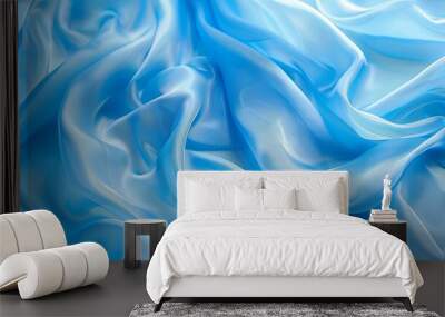 blue silk background Wall mural