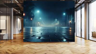 night city street Wall mural