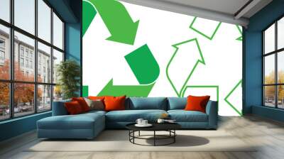 set of recycling icons. Editable stock and fill colorful recycle logo symbol. vector illustration. Waste recycling innovation. Reuse, ecofriendly environment and save the planet Wall mural