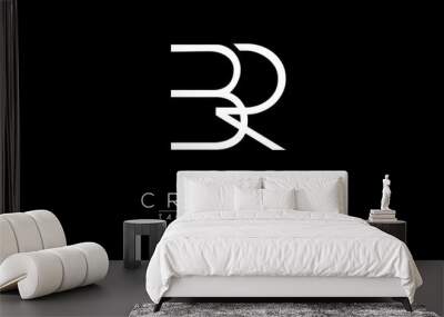 Letter br, rb, r, b, Abstract initial monogram letter alphabet logo design Wall mural