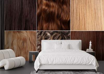 female hair set | texture Wall mural