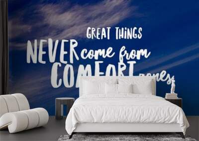 happiness quote for happy life Wall mural