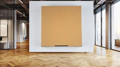 plain cardboard box isolated on white background Wall mural