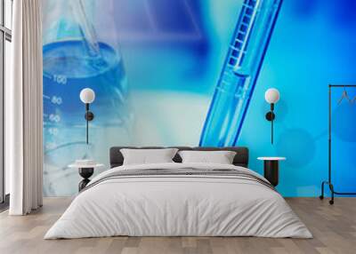 Pipette with drop of water Wall mural