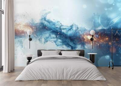 A  background depicting an abstract technology communication concept Wall mural